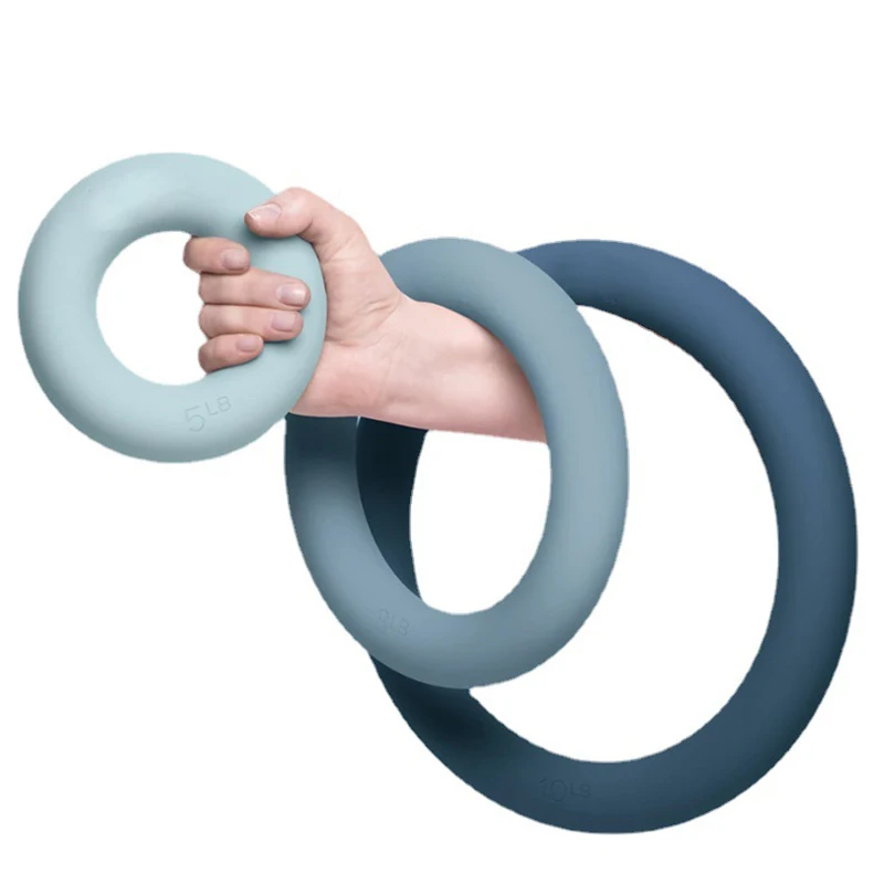 Best sale home Multifunction Dipping process 5kg 10kg iron silicone dumbbell ring