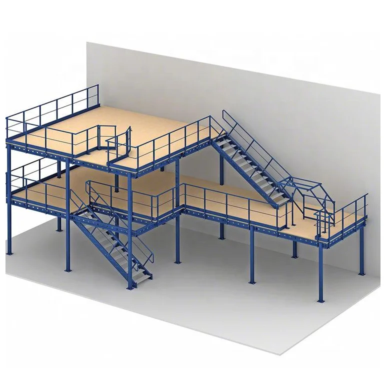 Хит продаж 2021 года! Прочная стальная мезониндальная стойка для склада