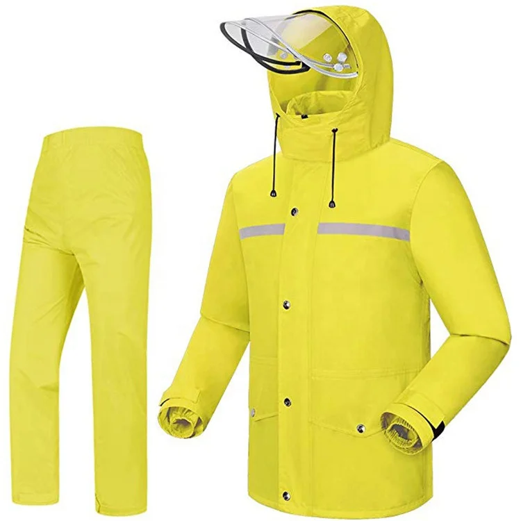 Лидер продаж, прочный водонепроницаемый дождевик, пальто, Мужская дождевая куртка, брюки, дождевой костюм, дождевик для мотоцикла