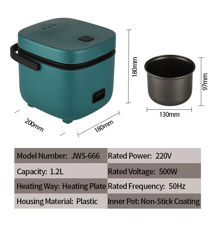 
1.2L 2020 Deluxe Portable Electric Multi Digital Rice Cooker Fashion Smart Mini Travel Home Non stick Coating Kitchen Appliance 