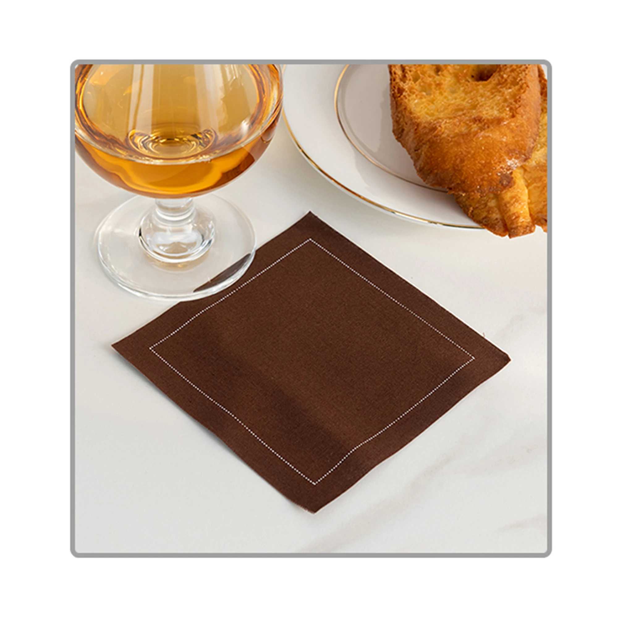 Drink Cocktail Cloth Cotton Napkin Custom Printing Pattern Restaurant Cloth Napkins Customization Napkin