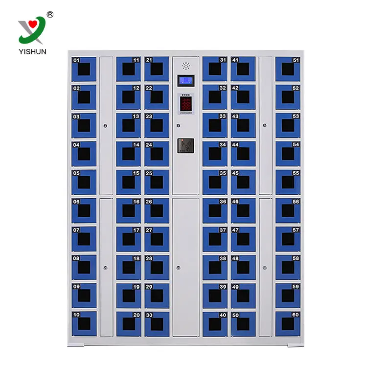 
Commercial public steel cell phone charging locker station 