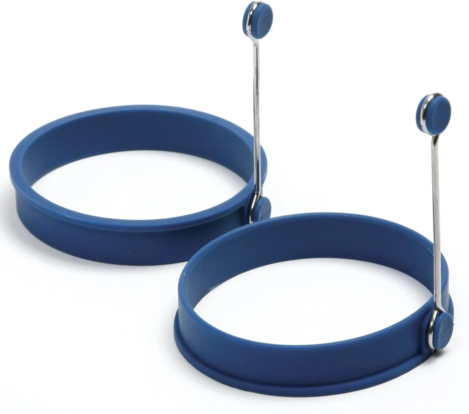 New Arrival 2Pcs Silicone Non Stick Fried Egg Pancake Ring Omelette Fried Egg Round Shaper Eggs Mould for Cooking Breakfast&Cake