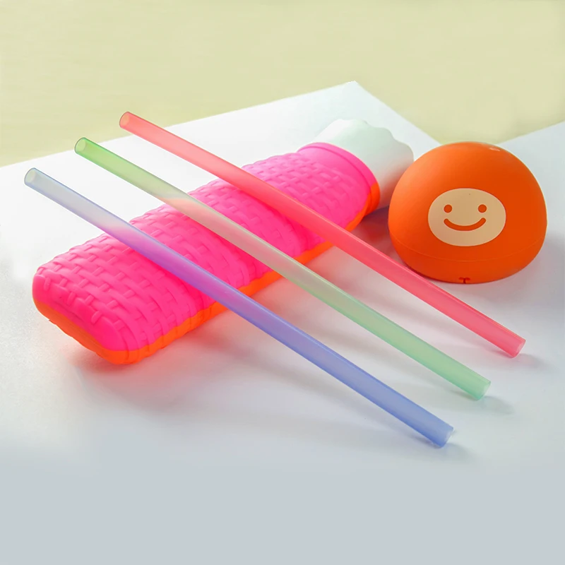 Amazon Trending Hot Food Grade Eco-Friendly Folding Collapsible Reusable Silicone Drinking Straw