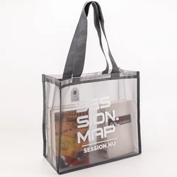 High quality reusable Customized Logo nylon wire mesh shopping tote bag