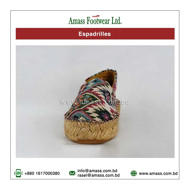 Cheap Casual Safety Espadrilles Soles Jute Brand Walking Style Flat Shoes Ladies