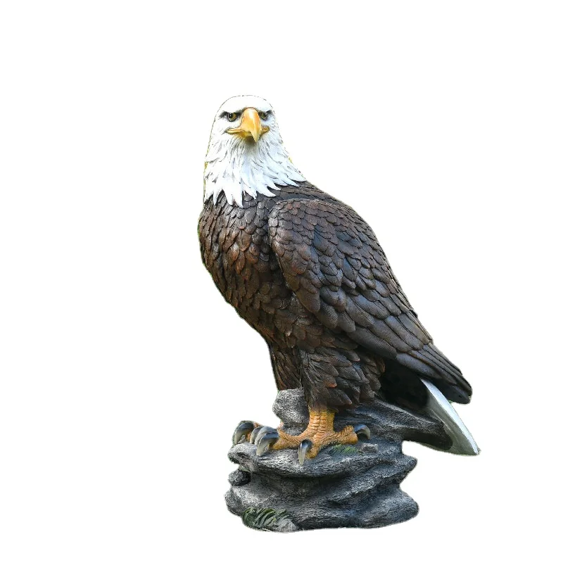 Garden Outdoor Resin Sculpture The Simulation Fiberglass Eagle Garden Animal Statue For Decoration