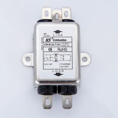 CW1B-6A-T(04) однофазный розетки сетевой фильтр 220 в EMI переменного
