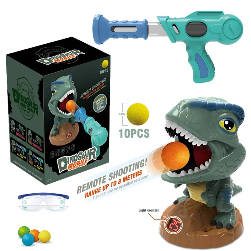 Game dinosaur sound shooting 12 EVA foam balls shoot gun shooting hunting with scoring