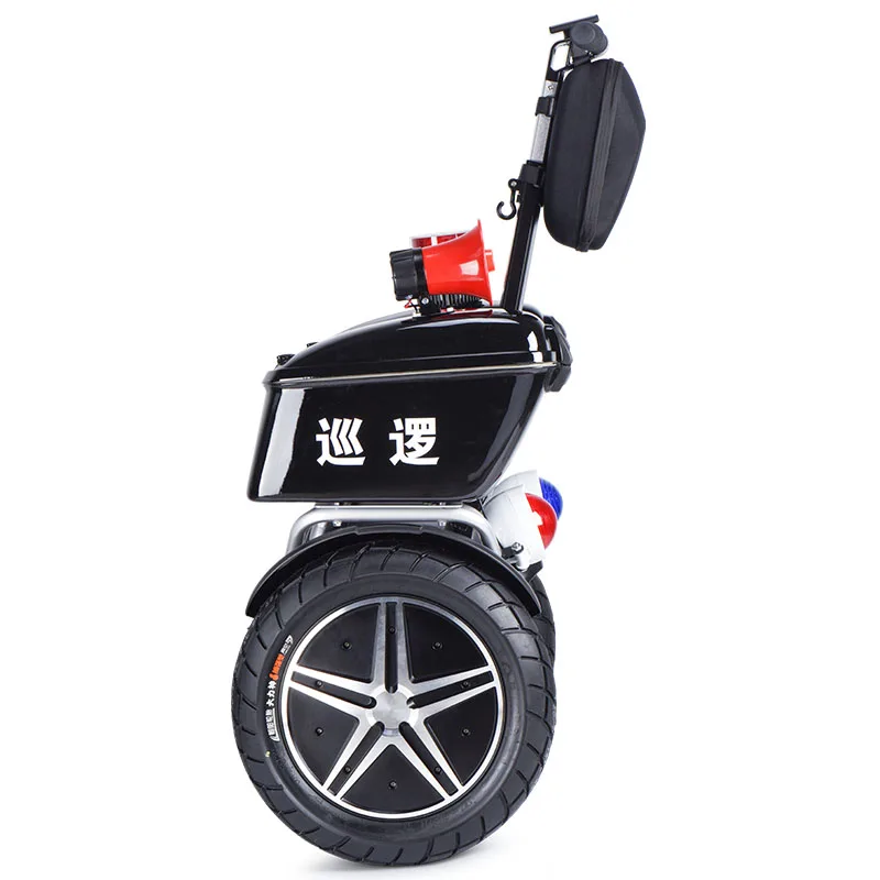 18inches Good Quality Motorcycle Handle LED Technolog Dual Wheel Self-Balancing Car Music Electric Smart Scooter go on patrol