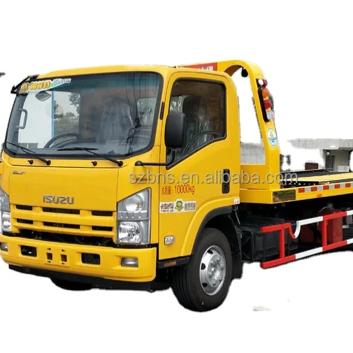 Б/у плоский экскаватор Isuzui 4X2 эвакуатор грузовик буксировочный для транспортировки