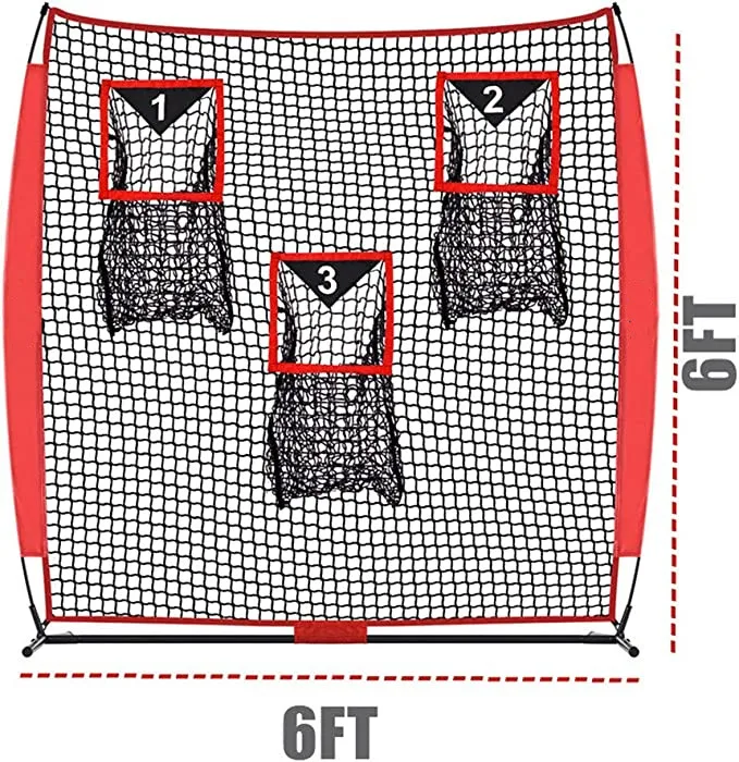 Hot Sale 6x6FT Football Net for Throwing Backyard Outdoors with 3 Targets Football Net