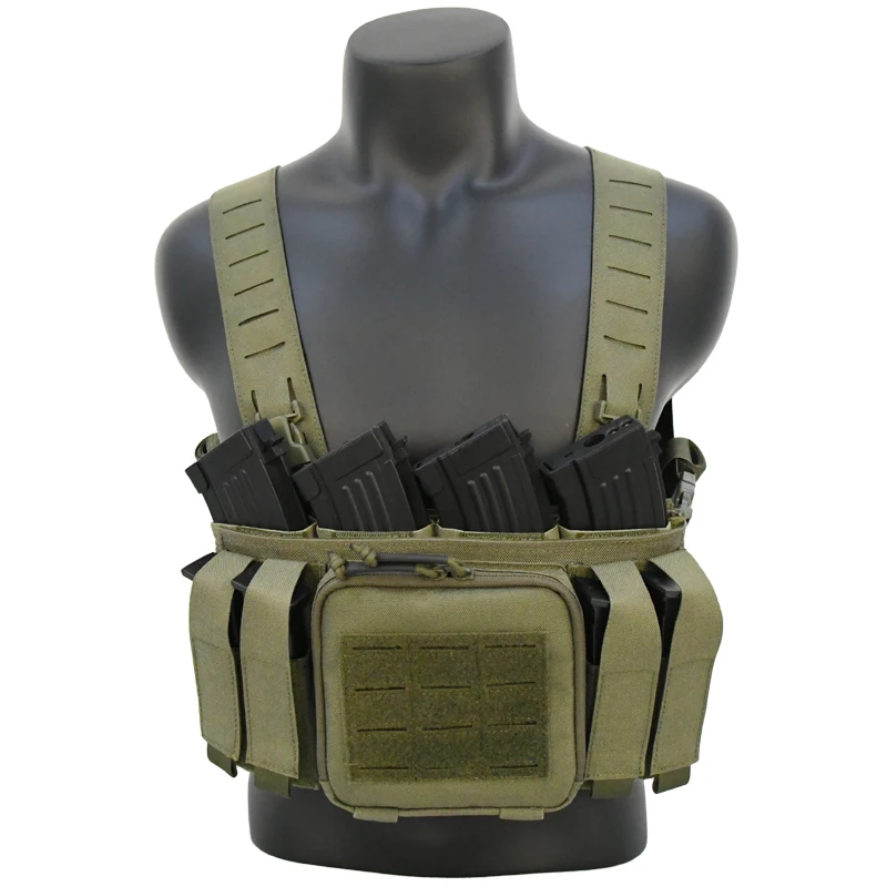 GAF 1000D Nylon Outdoor Light Weight Quick Release Tactical Chest Rig Vest with Mag Pouch