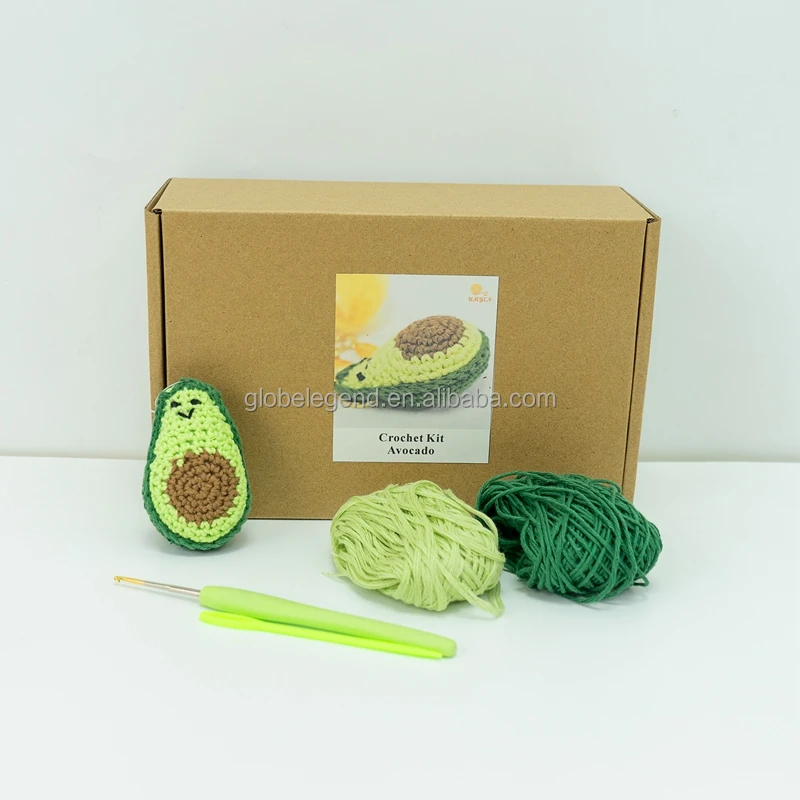 Фруктовый дизайн вязание крючком фрукты авокадо игрушки ручной работы Amigurumi вязальный комплект
