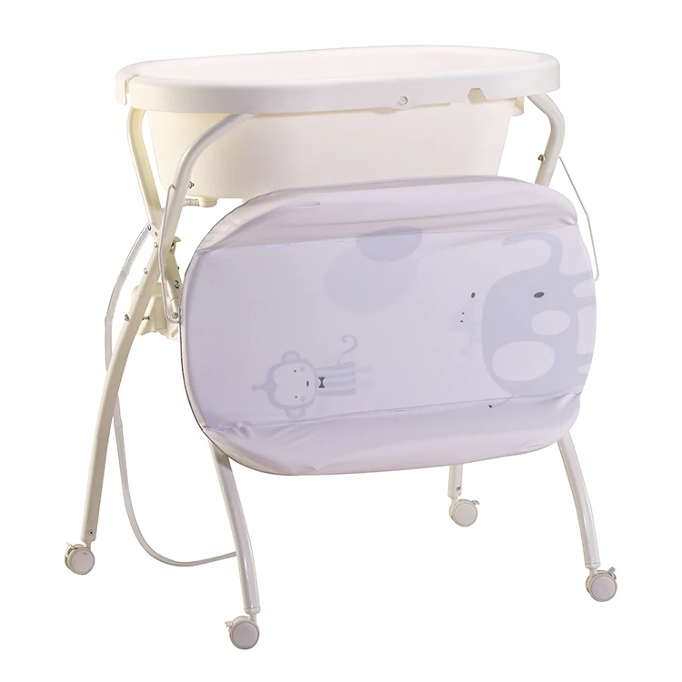 Wholesale baby tub stand safety plastic bathtub steel stand with legs  table baby bathtub