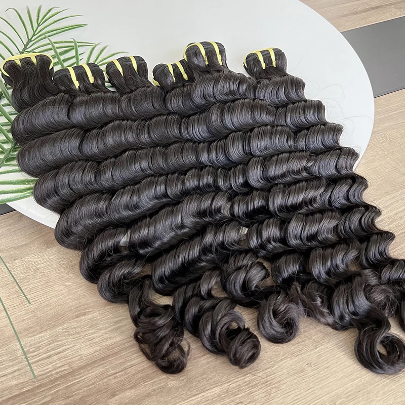Cuticle Aligned Brazilian Hair 18 Inches 100 Raw Virgin Bundles Human Hair Wholesale Deep Wave Weft Bundles
