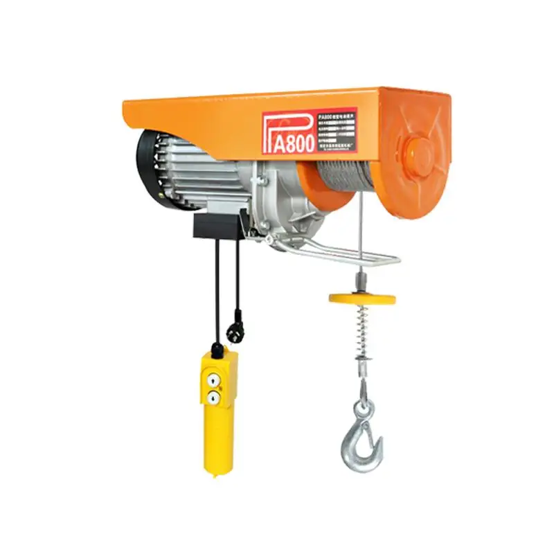 Electric Hoist Lift Mini Electric Winch Wire Cable Hoist Overhead Crane Lift with Remote Control