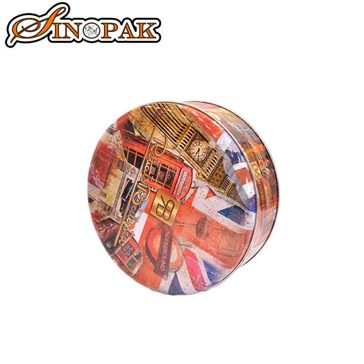 New Product Small Metal Round Hinged Lid Packaging Box Rectangle Personalized Tin Box