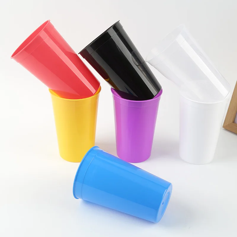 22oz Cheap Promo Simple Smooth Personalized Disposable Plastic Party Cups