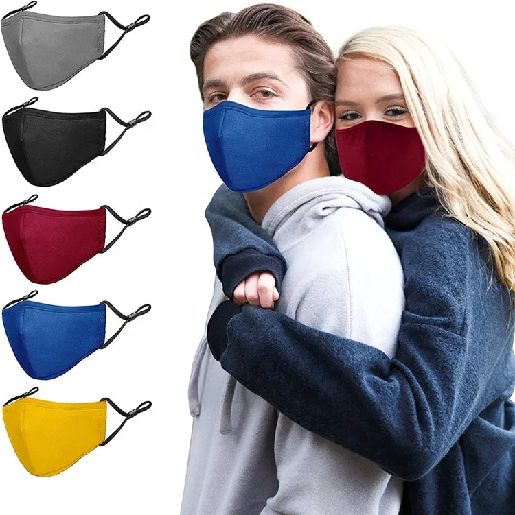 wholesale fashion adult protective safety adjustable nose wire oem logo custom reusable washable cotton cloth face mask masks