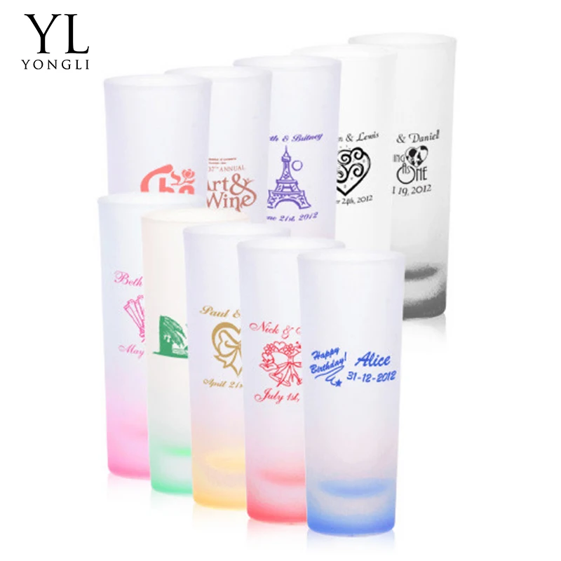 Wholesale gold rim mini shot glass, promotional gift wine glass, rum shot glasses wholesale for hotel