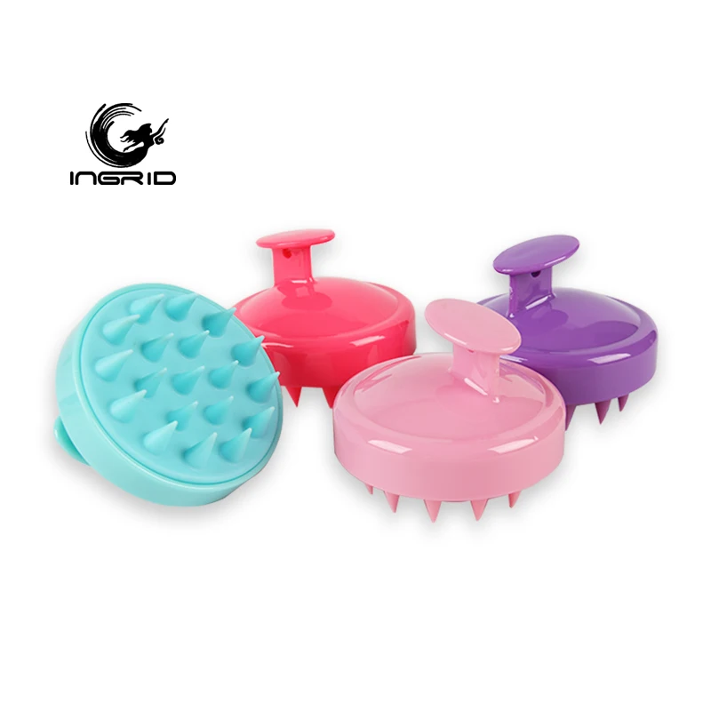 Wholesale Products Soft Silicone Round Detangling Hair Brush Head Scalp Massager Scrubber Care Shampoo Brush For Women