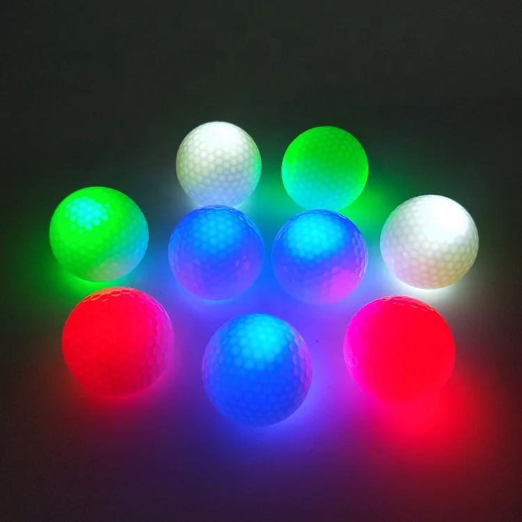Fast Delivery Led Light Up Golf Balls Logo Customized Flashing Led Golf Ball Driving Range Glowing Golf Ball