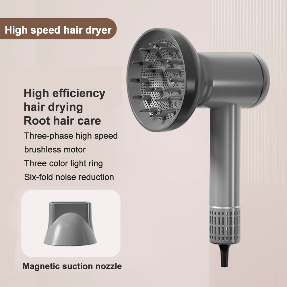 air Blow Dryer Professional Salon 1600W hair dryer Low Radiation High Speed DC Brushless Negative Iong Hair Dryer
