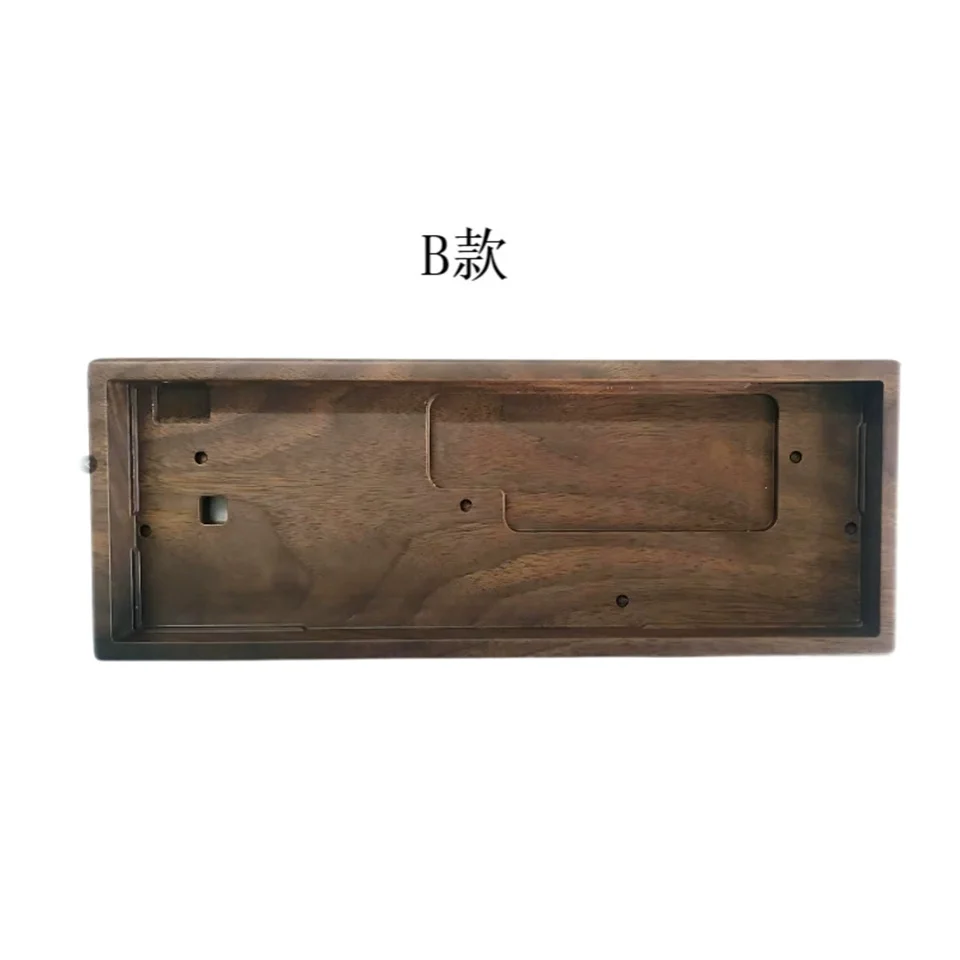 Factory Customized GH60 Walnut Pear Flower Wood Desktop 65% Keyboard Case 68 Keys Mechanical Keyboard PCB RGB Hot Swap DIY Kit