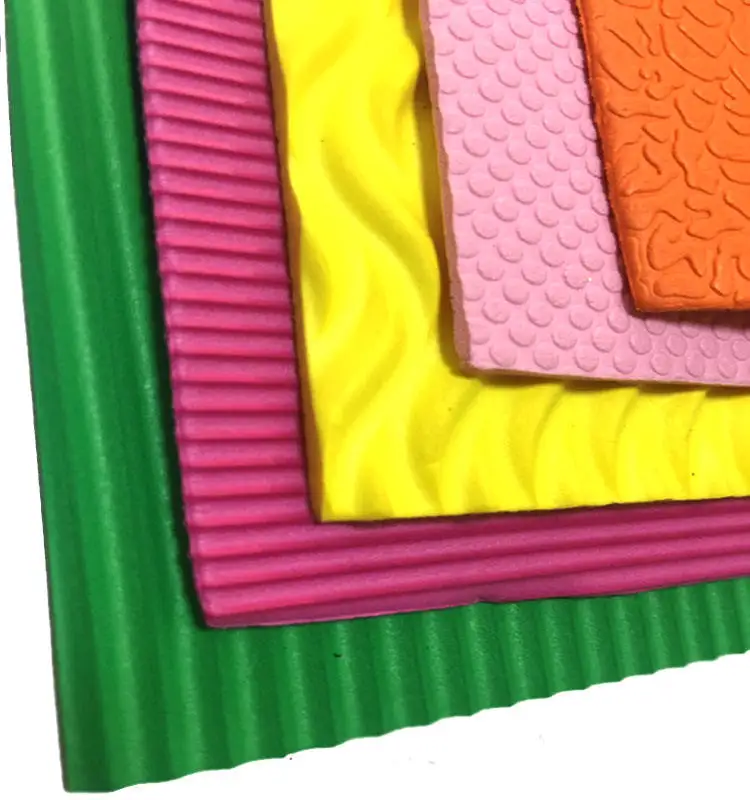 Various Sizes Color Rubber Goma Eva Foamy Embossed Eva Foam Sheet For Kids