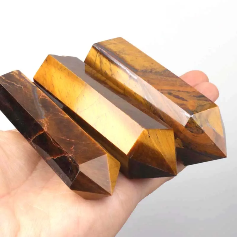 New Product High Quality Natural  Crystal point healing stone tiger eye Tower for decoration