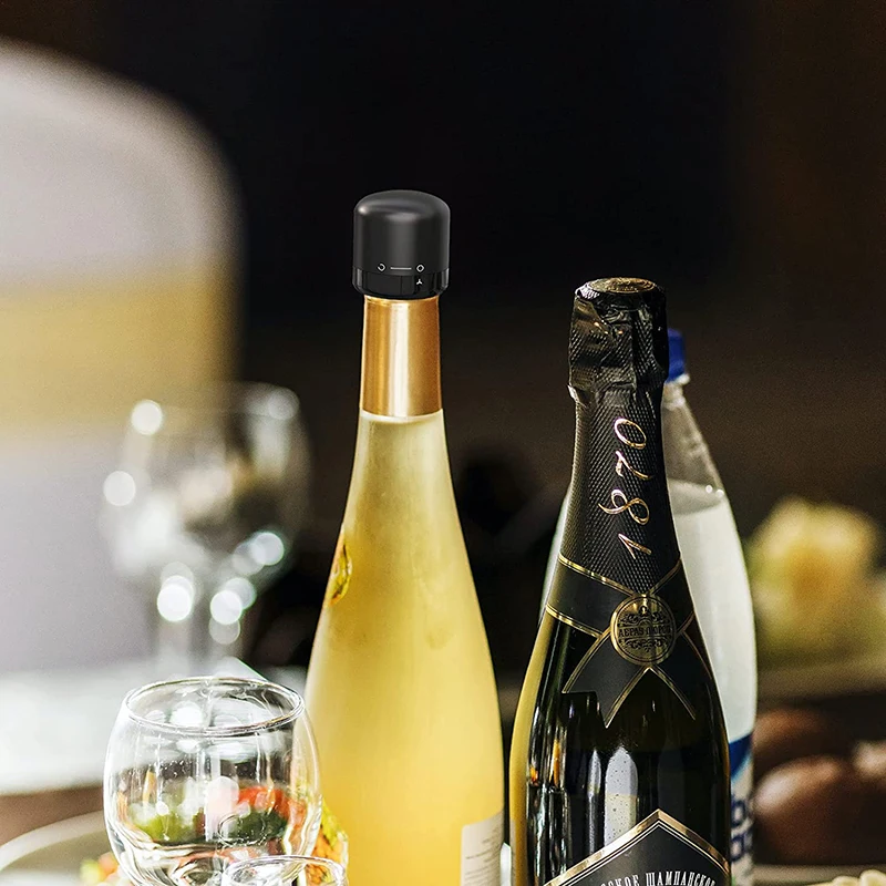 Champagne Stopper Silicone Leak-proof Portable Plastic Mini Wine Stopper Champagne Bottle Sealed Vacuum Stopper for Sparkling