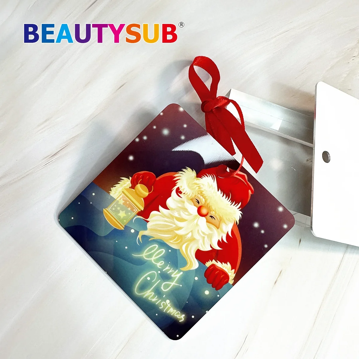 Longstar BEAUTYSUB 1.15mm HD single-sided white heat transfer prints sublimation aluminum Christmas ornament metal coated blanks