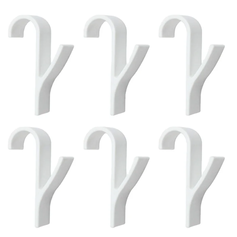 Dropshipping 6pcs White  Hanger For Heated Towel Radiator Rail Bath Hook Holder Clothes Hanger Plegable Scarf Hanger