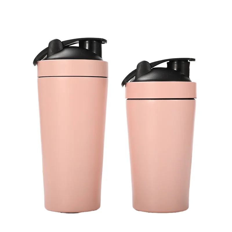 FX Factory 500ml Pink Double Wall Metal Shaker Bottle Small Capacity GYM Tumbler with Custom Logo Printing Sports Bottle