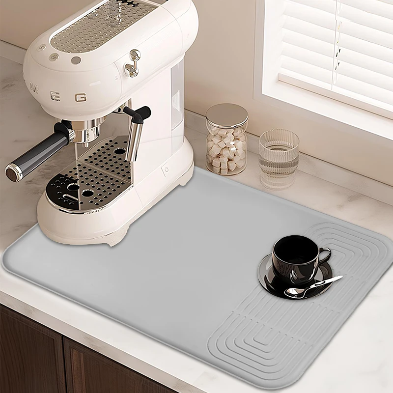 Kitchen Counter Coffee Mat Under Sink Mats for Kitchen Waterproof for Countertop Coffee Bar Accessories