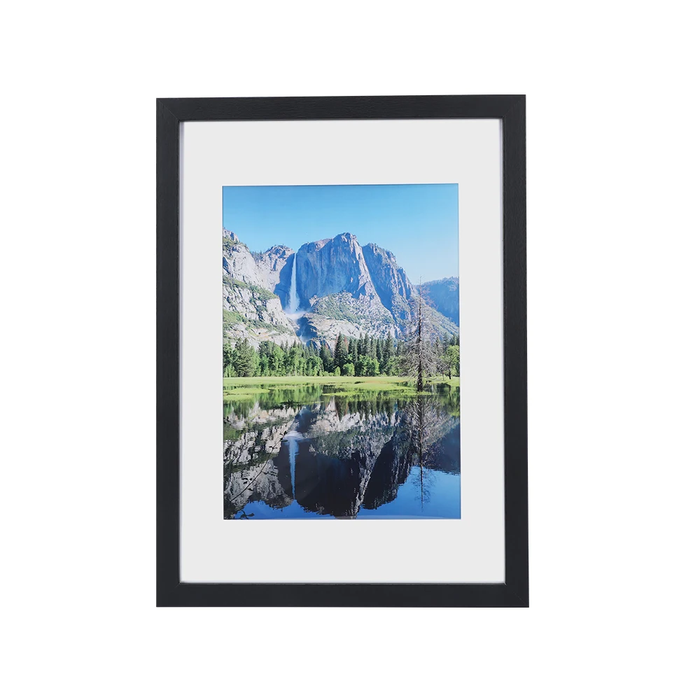  Лидер продаж на Amazon современная простая фотография дисплей размер A4 черная деревянная рамка из