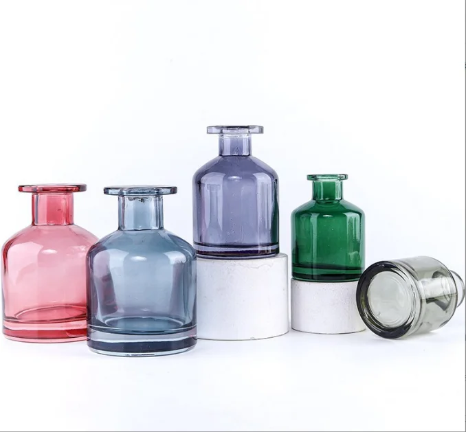 BESTSUN 50ml 100ml 150ml 250ml colored perfume bottle empty glass reed diffuser fragrance bottle for aromatherapy essential oil