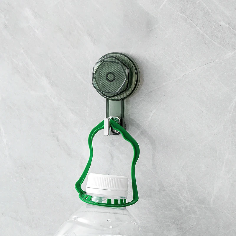 Light Luxury Wall Mounted Bathroom Vacuum Suction Hook Strong Adhesive Toilet Storage Sticky Hook Rotating Suction Cup Hooks