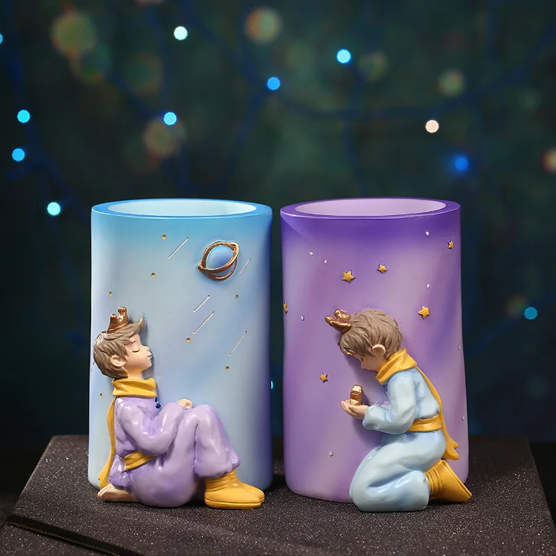 Креативные детские настольные украшения из смолы в виде маленького принца