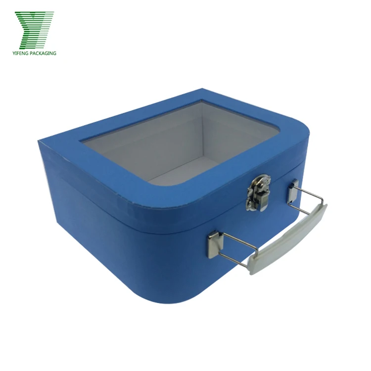 YiFeng Packaging Custom Suitcase Gift Boxes Cardboard Suitcase Paper Boxes for Children Toy  Wholesale with Metal Handle