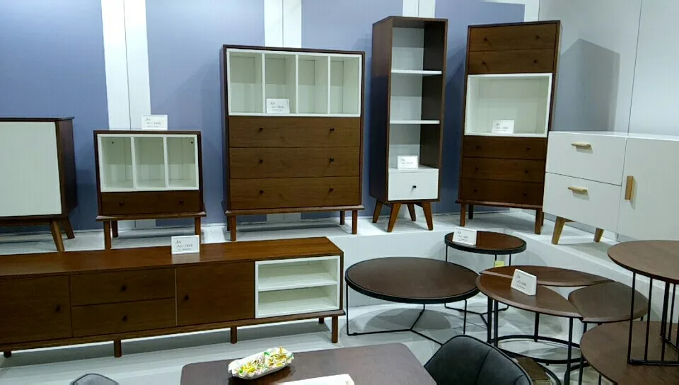 Classical Design Sale Book Shelf Large Bookcase With Open Display Shelves And Drawers and Solid Wood Legs For Living Room