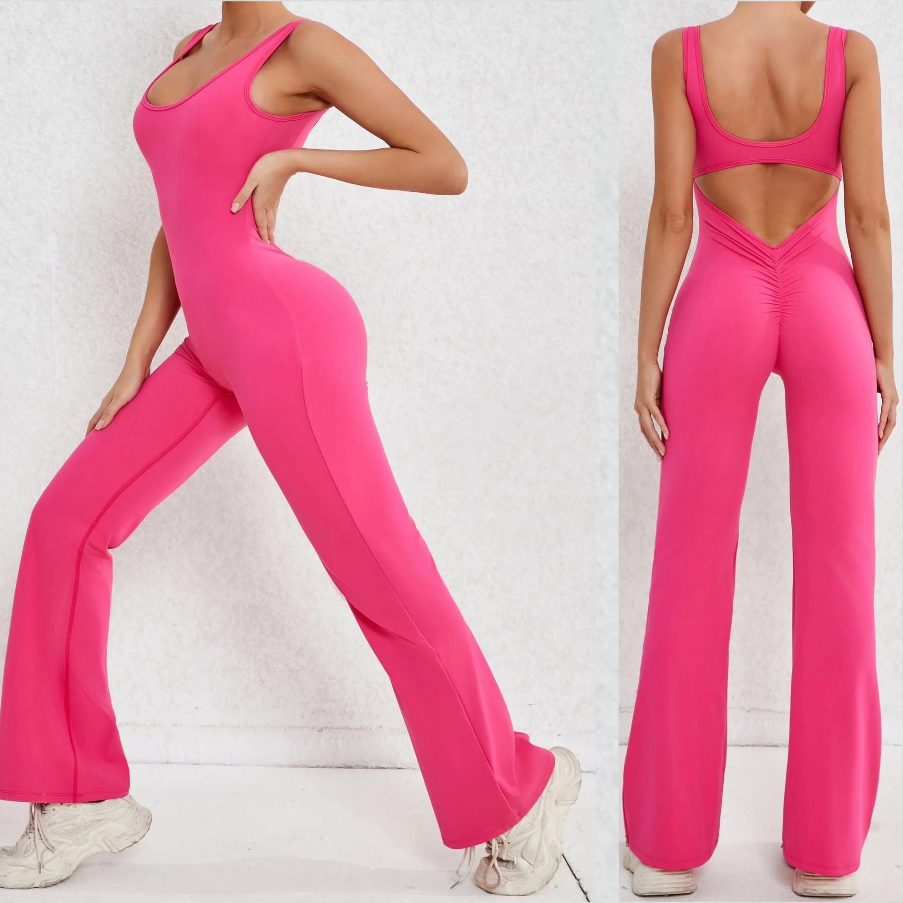 Women Sportswear Gym Fitness Wear Bodysuit Hollow Out Workout One Piece Jumpsuit Tight Sports Yoga Jumpsuit
