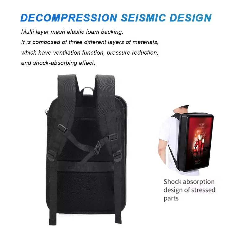 21.5 Inch Waterproof Digital Android Backpack Billboard Mobile Advertising Display Screen Human Walking Billboards