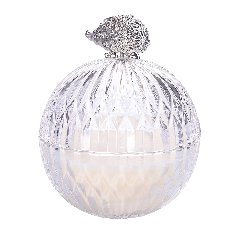 Christmas Luxury Home Decoration Colored Green Clear Plating Glass Candle Jar Empty 8Oz 10Oz Candle Vess