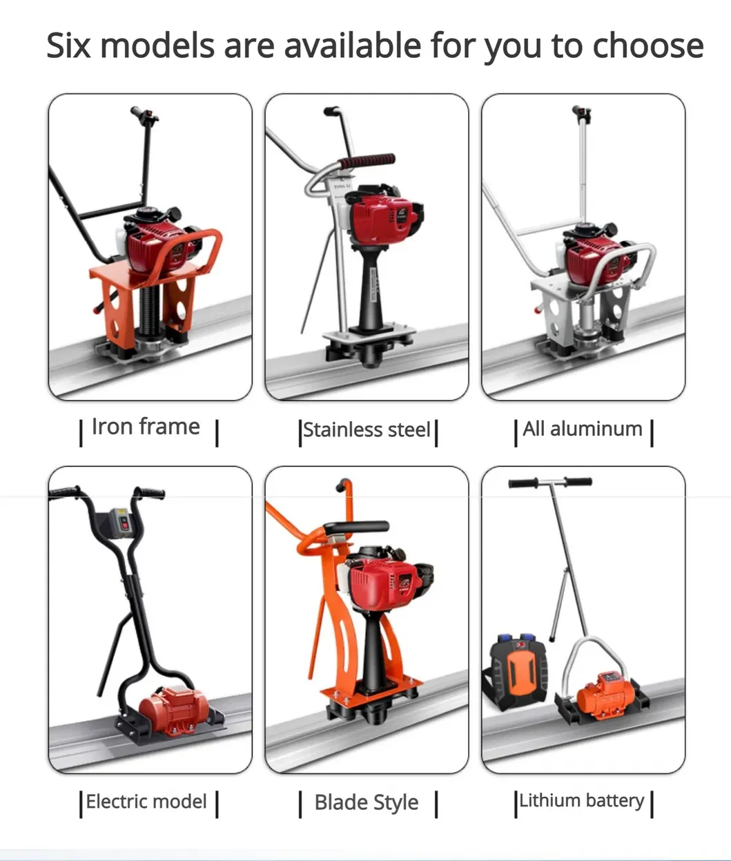 Factory Price Concrete Vibratory Leveling Screed Machine Gasoline Concrete Vibration Ruler