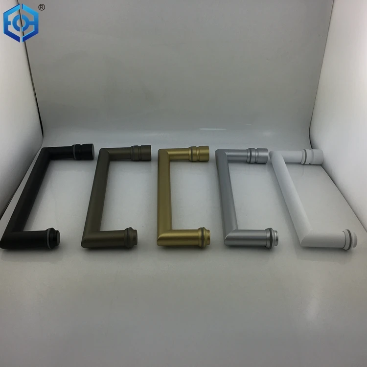 Black White Gold Silver Gun Black Custom Frameless Shower Door Handle