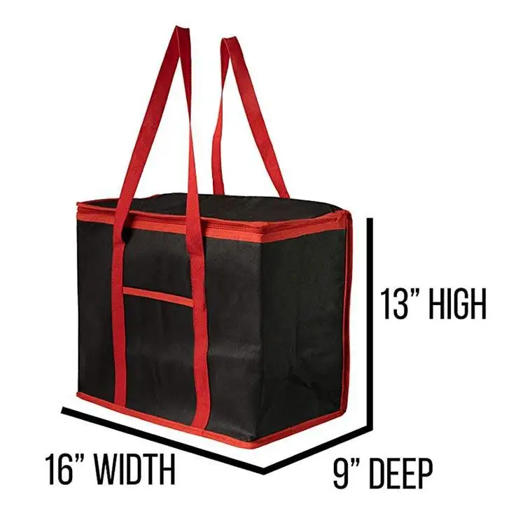 New arrivals large thermal collapsible insulated black custom cooler bags