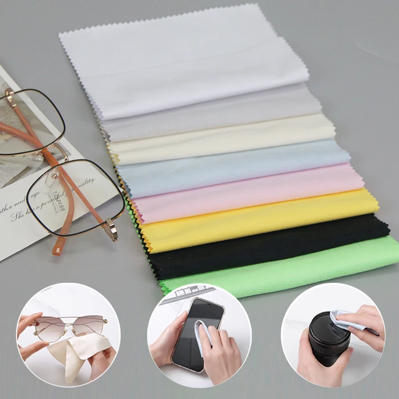 Wholesale Custom Black Microfiber Eyeglass Cleaning Cloths Sunglasses Cloth For Glasses