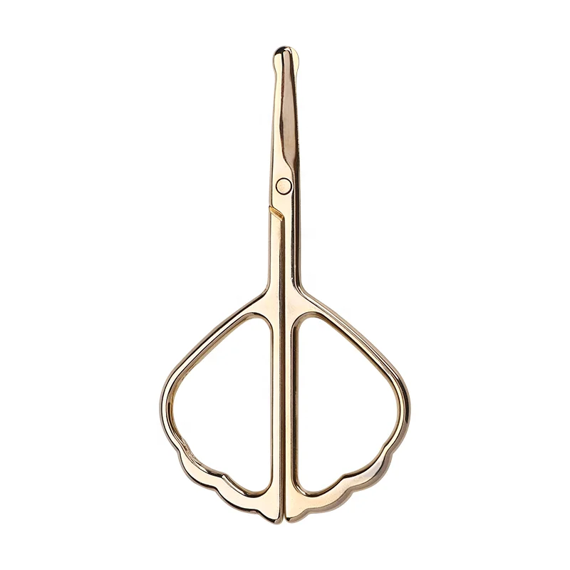 small round tips design Stainless Steel professional straight nose hair trimmer scissors for ear hair eyebrow mini scissors